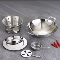 Ensemble de réchauds de buffet en acier inoxydable avec brûleur à alcool pour réchauffer les aliments lors de fêtes, buffets, mariages et événements de traiteur