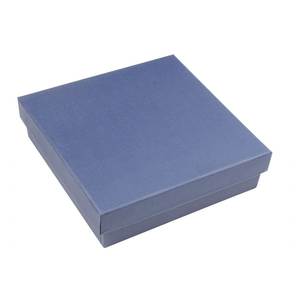 Boîte à bijoux en satin bleu 150X150X40 MM - Product Image 3