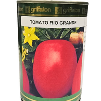 Impression personnalisée de sachets de graines de tomates Rio Grande, boîte en métal colorée avec revêtement par pulvérisation, facile à ouvrir