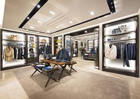 Aménagement de magasins de mode, table d'exposition de vêtements sur mesure, présentoir de vêtements pour magasin, fournisseur en gros