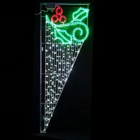 Panneaux lumineux LED extérieurs personnalisables multicolores étanches IP65, motif ruban, pour poteaux, idéaux pour les maisons de vacances et l'usage commercial