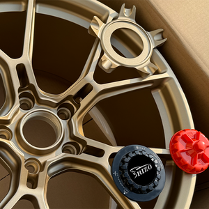 Bánh xe giả mạo cho hợp kim nhôm pogio 911 5x130 GT3 T6061 rizo giả mạo 20 21 inch satin Vàng satin đen trung tâm khóa - Product Image 6