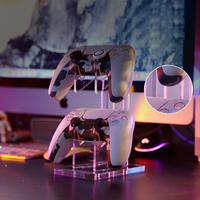 Support de manette portable transparent en acrylique pour consoles de jeux PS5 PS4 Xbox, pliable pour un design optimisé