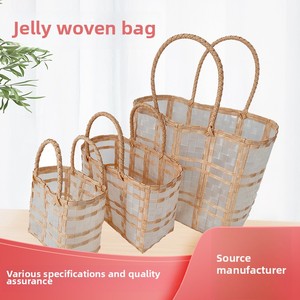 Casual Tote Waterproof <strong>Hamper</strong> Wholesale Cheap Hand Woven Picnic Travel Basket Big Two PVC Lining Handles Tote Bags <strong>for</strong> <strong>Women</strong> - Product Image 6