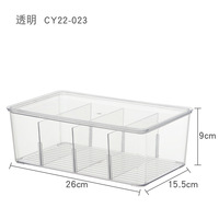 Boîte de rangement moderne en plastique durable séparateurs amovibles pour collations sachets de thé épices boîte de rangement de bureau