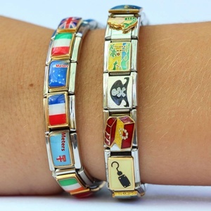 New Classic Italian Women's Charm <b>Bracelets</b> Starter Gold Plated Stainless Steel Animal Pattern Diamond Pearl Anniversary Gift - Product Image 3