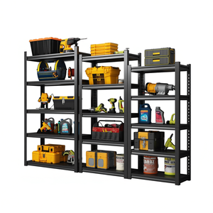 Étagères de rangement métalliques robustes à 5 niveaux DB 78, capacité de 2000 lb, réglables, pour garage industriel, organisation des outils - Product Image 1