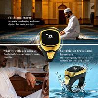 Cadeau du Ramadan : Bague électronique intelligente de prière musulmane (Zikr/Tasbih) avec contrôle par application et écran OLED – Cadeaux islamiques