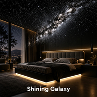 Lampu Meja LED Plastik Modern USB Mini Proyektor Lampu Proyeksi Langit Berbintang Lampu Malam Atmosfer Galaksi Kamar Tidur