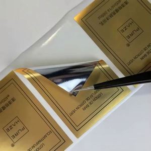 Etiqueta Adhesiva Cosmética Personalizada Impermeable, Etiqueta de Perfume de Lujo Plateada Brillante, Impresión de Etiquetas de Vinilo para Perfumes de Lujo - Product Image 6