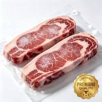 Daging Sapi Sirloin Premium Beku Tanpa Lemak, Kualitas Steak, Berbintik Marmer, Dikemas Vakum untuk Kesegaran Maksimal - Penyimpanan Suhu -18 Derajat 200g-300g/pcs