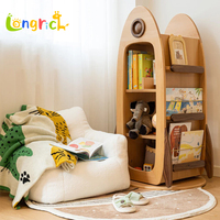 Étagère en bois rotative à 360 degrés pour enfants Organisateur de stockage de lecture pour tout-petits
