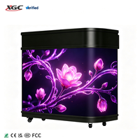 Table d'affichage LED Edge, comptoir mobile de DJ LED, panneau GOB HD, disponible pour les salons professionnels, les événements d'entreprise et les spectacles de DJ en direct.