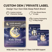 HLK Patchs d'huiles essentielles pour le sommeil des enfants, 100% naturels, sans mélatonine, végétaliens, à la lavande et à la camomille, livraison rapide, vente en gros