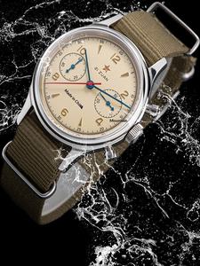 นาฬิกาข้อมือผู้ชาย ระบบไขลาน รุ่น Pilot 1963 Seagull Mechanical Chronograph 1901 ตัวเรือนเหล็กคุณภาพสูง กระจกแซฟไฟร์ <span class=keywords><strong>ราคา</strong></span>โรงงาน - Product Image 3