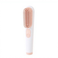 Brosse lissante céramique ionique sans fil mini peigne chauffant pour voyage, maison et salon – Lisseur professionnel
