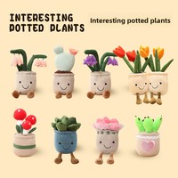 Adorable poupée végétale de simulation, jouet en peluche créatif Tulipe Succulente, ornement en pot, décoration d'intérieur en coton PP