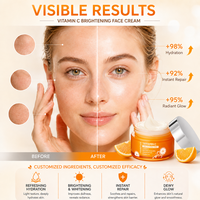 Krim Pelembap Peremajaan Kulit, Pencerah, Pemutih, Anti-Penuaan dengan Niacinamide, Vitamin C, dan Gold Stamping untuk Semua Jenis Kulit