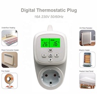 Termostato Digital Inteligente WiFi con Enchufe para Uso en Hoteles, Diseño Moderno, Sistema de Calefacción por Suelo Radiante Eléctrico
