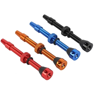 2 valves Presta sans chambre à air en aluminium de qualité supérieure avec noyau amovible <span class=keywords><strong>pour</strong></span> accessoires de jantes de vélo de route et <span class=keywords><strong>VTT</strong></span> - Product Image 1
