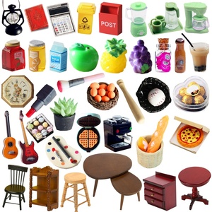 Miniatures en gros pour accessoires <span class=keywords><strong>de</strong></span> maison <span class=keywords><strong>de</strong></span> poupée : mini-meubles, <span class=keywords><strong>table</strong></span>, chaise, armoire, aliments, boissons, fruits, peinture en miniature - Product Image 1