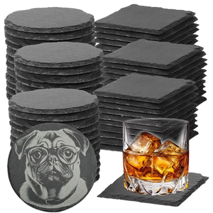 Posavasos <span class=keywords><strong>de</strong></span> Piedra <span class=keywords><strong>de</strong></span> <span class=keywords><strong>Pizarra</strong></span> Negra con Diseño <span class=keywords><strong>de</strong></span> Mármol, Cuadrados, Redondos y en Forma <span class=keywords><strong>de</strong></span> Corazón, <span class=keywords><strong>de</strong></span> 10 cm (4 Pulgadas), Personalizados, Impresos, <span class=keywords><strong>de</strong></span> Buena Calidad, Venta al por Mayor - Product Image 2