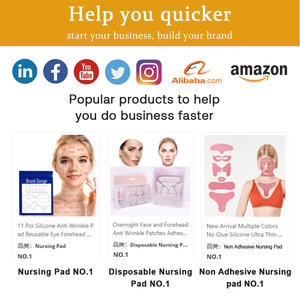 Ensemble de coussinets d'allaitement réutilisables en silicone OEM Coussinets de poitrine et de front pour les yeux Autocollant de sommeil adhésif réduisant les rides fines Anti-rides - Product Image 4