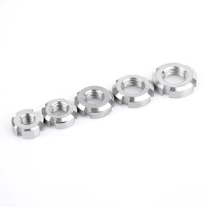 Wanqian Fasteners 304 Stainless Steel Slotted Round Locking Nut GB812 Polished Finish Nuts - Product Image 1
