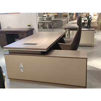 Escritorios Ejecutivos de Oficina en Forma de L, Muebles de Lujo Modernos para Directores y Gerentes, Mesa de Trabajo de Madera para Oficina, Personalizable de Fábrica