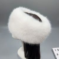 Couvre-oreilles d'hiver coupe-vent pour activités extérieures, bonnet de ski en fourrure épaisse et moelleuse, bandeau en peluche de couleur unie