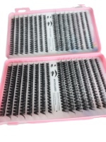 Faux cils en grappe courbés en C, longueurs mixtes, effet 3D, volumineux, en vison synthétique, réutilisables pour le maquillage quotidien – Vente en gros