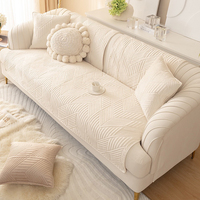 Benyi tapis Sofacover conception exquise motif de feuille confortable en peluche antidérapant matelassé canapé coussin velours maison coin canapé couvre