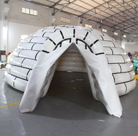 Tienda de cúpula de iglú inflable gigante para exteriores, tienda de cúpula de fiesta hermética de ladrillo inflable para eventos