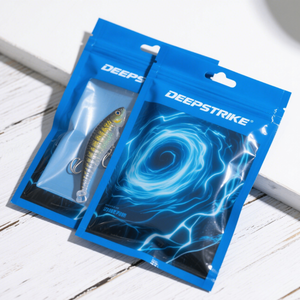 Sac en plastique à fermeture éclair personnalisé pour appâts de pêche avec trou euro, imperméable, pour leurres souples, fermeture à trois côtés, refermable - Product Image 3