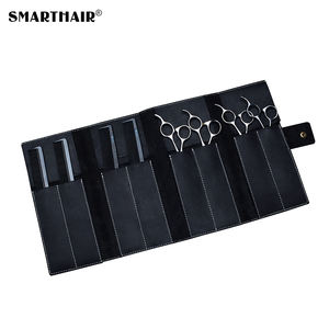 Borsa espositiva per forbici per capelli in vera pelle di cavallo pazzo borsa per forbici da barbiere per parrucchieri - Product Image 3