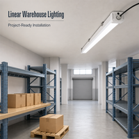 Luminaire LED linéaire SHIZI Tri-proof avec diffuseur blanc, fixation par clip de câble externe, vente en gros industrielle OEM ODM