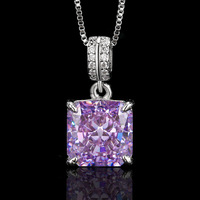 Parure de bijoux avec clous d'oreilles scintillants, motif carré taillé en fleur de glace, accessoires de mode transfrontaliers européens et américains