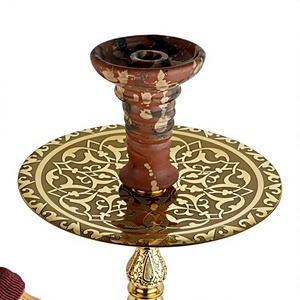 Chicha égyptienne Khalil Mamoon Shika Elwel en laiton massif - Tige détachable de 34 cm - Product Image 5