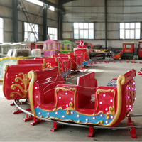 Jeux de carnaval de Noël Père Noël Mini train électrique Parc d'attractions Track Train à vendre