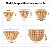Filtre à café en papier biodégradable écologique en forme de gâteau, design ondulé croisé, tampon filtrant jetable pour la préparation du café filtre