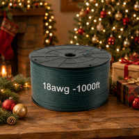 Câble électrique en cuivre SPT-1 18AWG de 305 m pour bobines de guirlandes lumineuses extérieures