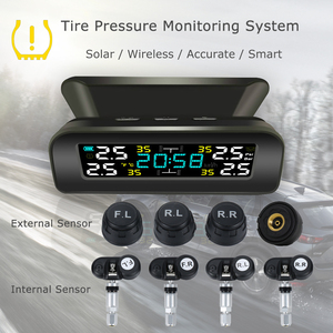 Carqseng không dây kỹ thuật số <span class=keywords><strong>TPMS</strong></span> Xe áp suất lốp hệ thống giám sát với cảm biến bên ngoài năng lượng mặt trời Powered <span class=keywords><strong>TPMS</strong></span> - Product Image 2