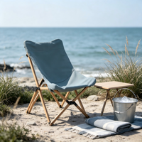 Chaise pliante d'extérieur en bois de hêtre, chaise papillon, chaise pliante pour camping, pique-nique, plage, pour ensemble table et chaises d'extérieur