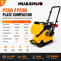 Compacteur de sol professionnel certifié CE, machine à plaque vibrante à essence pour les projets de construction routière