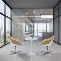 Chaise de bureau en métal postmoderne créative, design ergonomique, réglable en hauteur, avec roulettes pivotantes et accoudoirs - pour réception et visiteurs