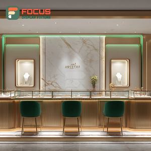 Luxury Custom Jewelry Retail Fixtures Manufacturer Metal Frame Mall Counter Display Cabinet - Product Image 6