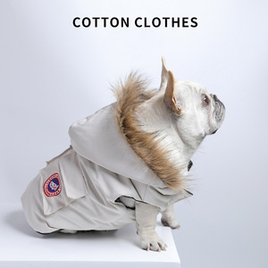 Chaqueta cálida de invierno para mascotas para perros medianos y grandes, abrigo de nieve para exteriores para Bulldog francés y Chihuahua, chaleco y ropa de poliéster acolchado - Product Image 3