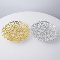 Plateau en plastique doré pour fleurs, idéal pour les fêtes, la décoration, les bonbons et les cadeaux – Vente en gros