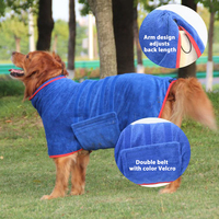 Serviette de bain et peignoir pour chien en microfibre de polyester, personnalisable, moderne, de luxe, simple, absorbante, douce et à séchage rapide