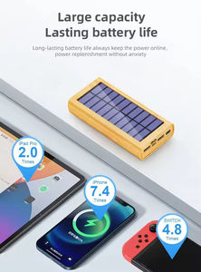 Banco de Energía Solar de 20000 mAh y 25 W con Doble USB, Material de Bambú, Cargador Portátil - Product Image 4